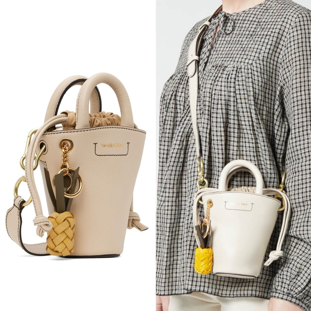 See By Chloé Mini Cecilya Bucket Bag in Natural